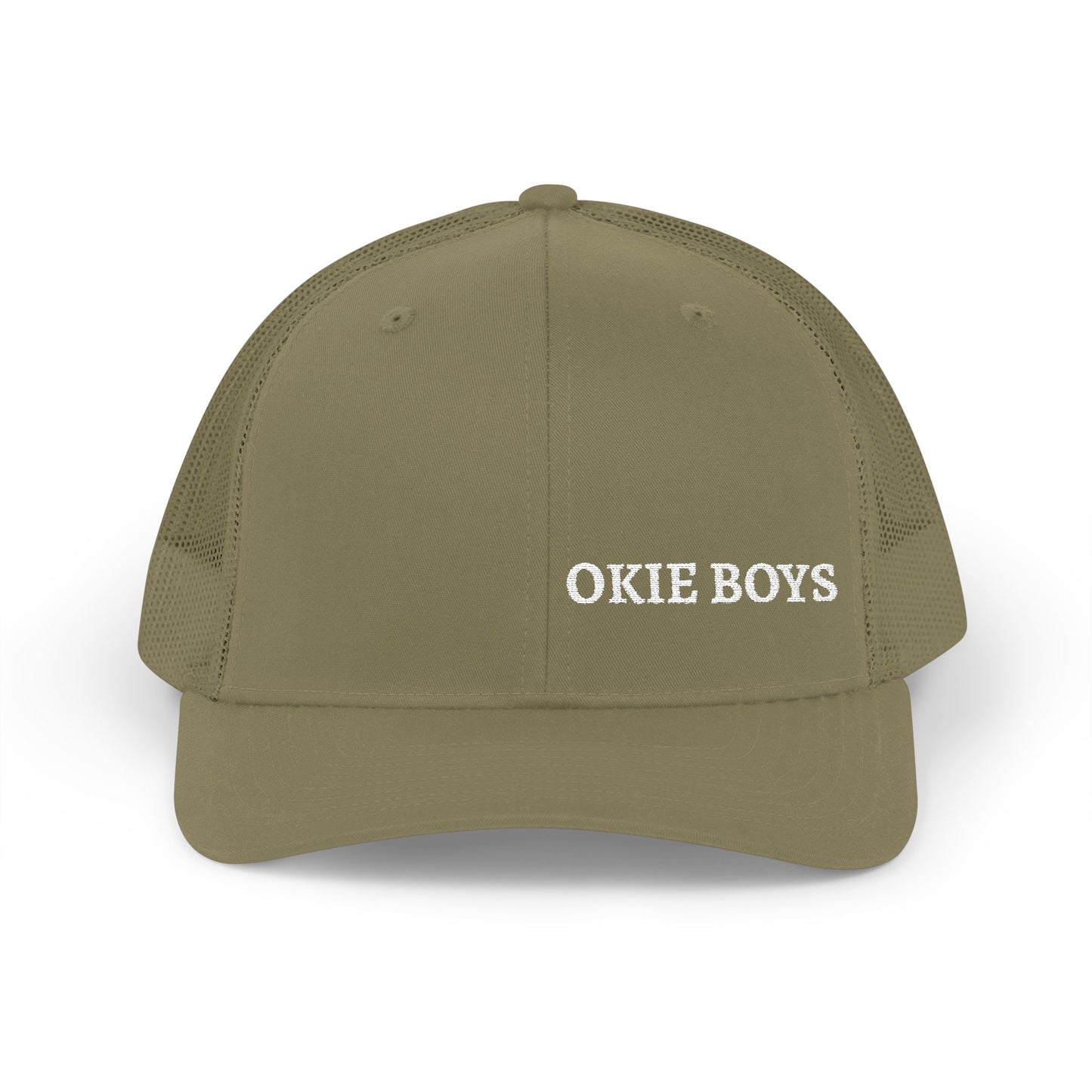 Embroidered "OKIE BOYS" Trucker Hat – Snapback Mesh Baseball Cap