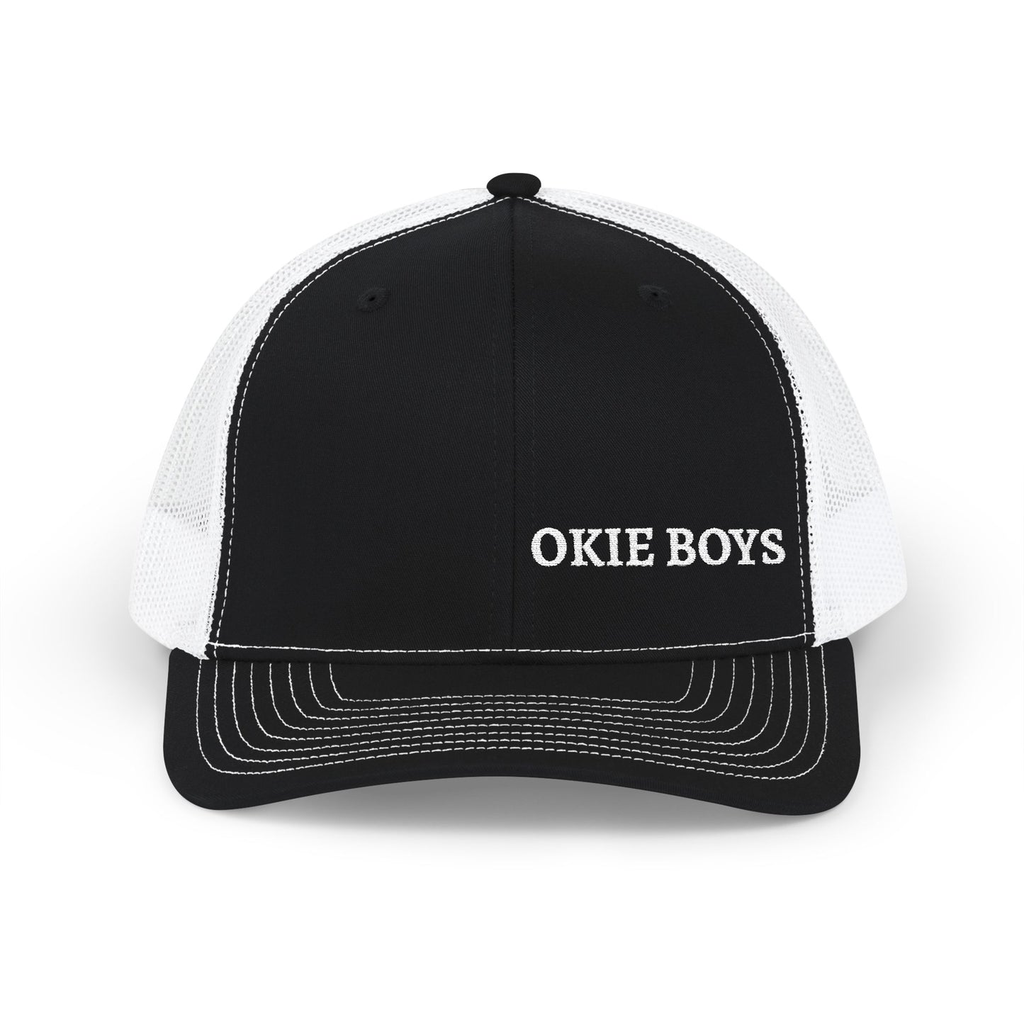 Embroidered "OKIE BOYS" Trucker Hat – Snapback Mesh Baseball Cap