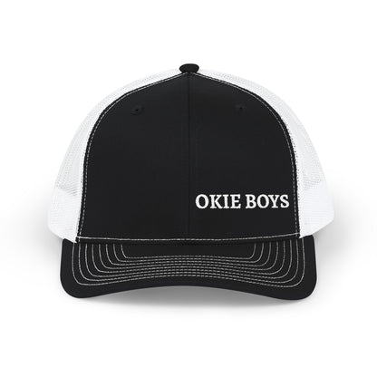 Embroidered "OKIE BOYS" Trucker Hat – Snapback Mesh Baseball Cap
