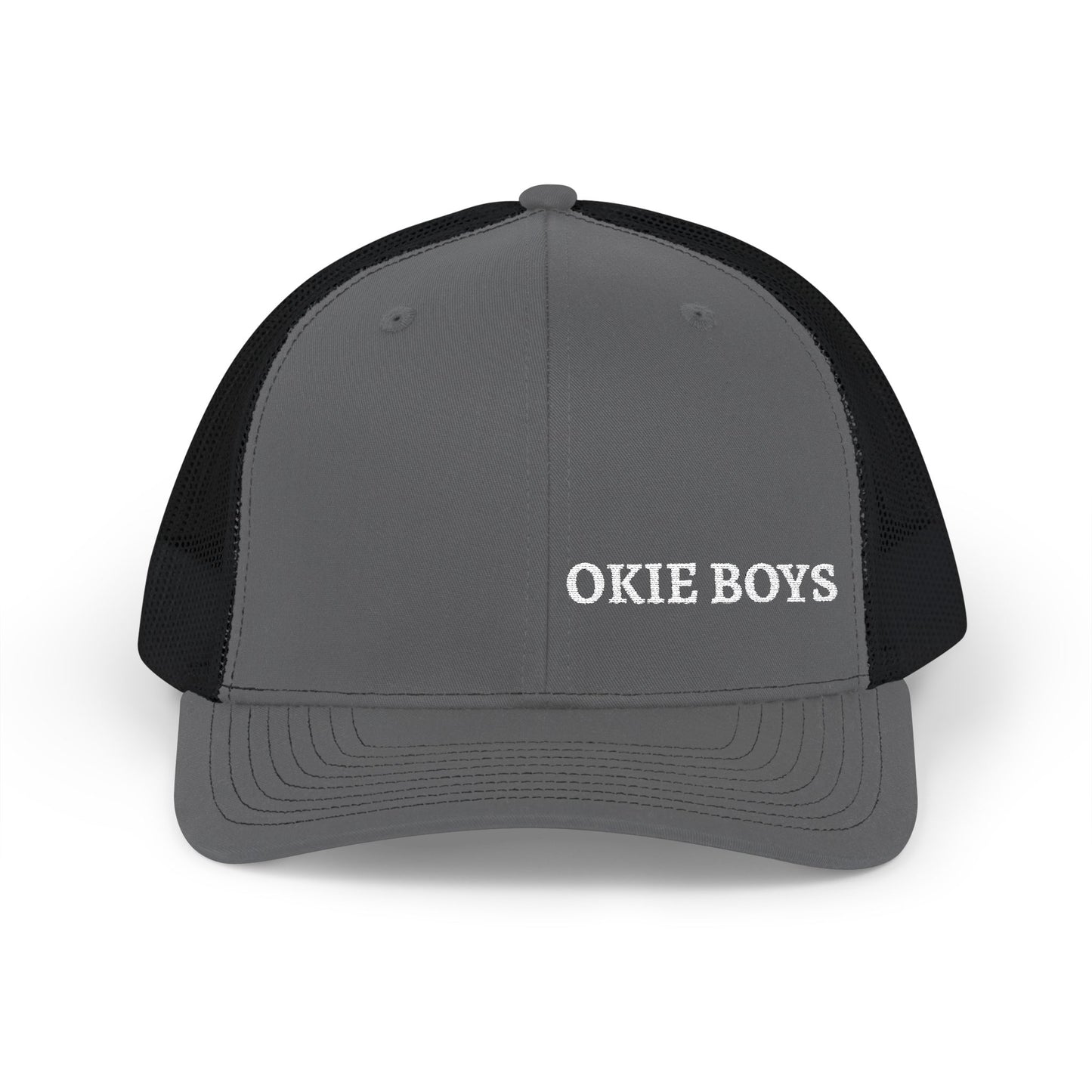 Embroidered "OKIE BOYS" Trucker Hat – Snapback Mesh Baseball Cap