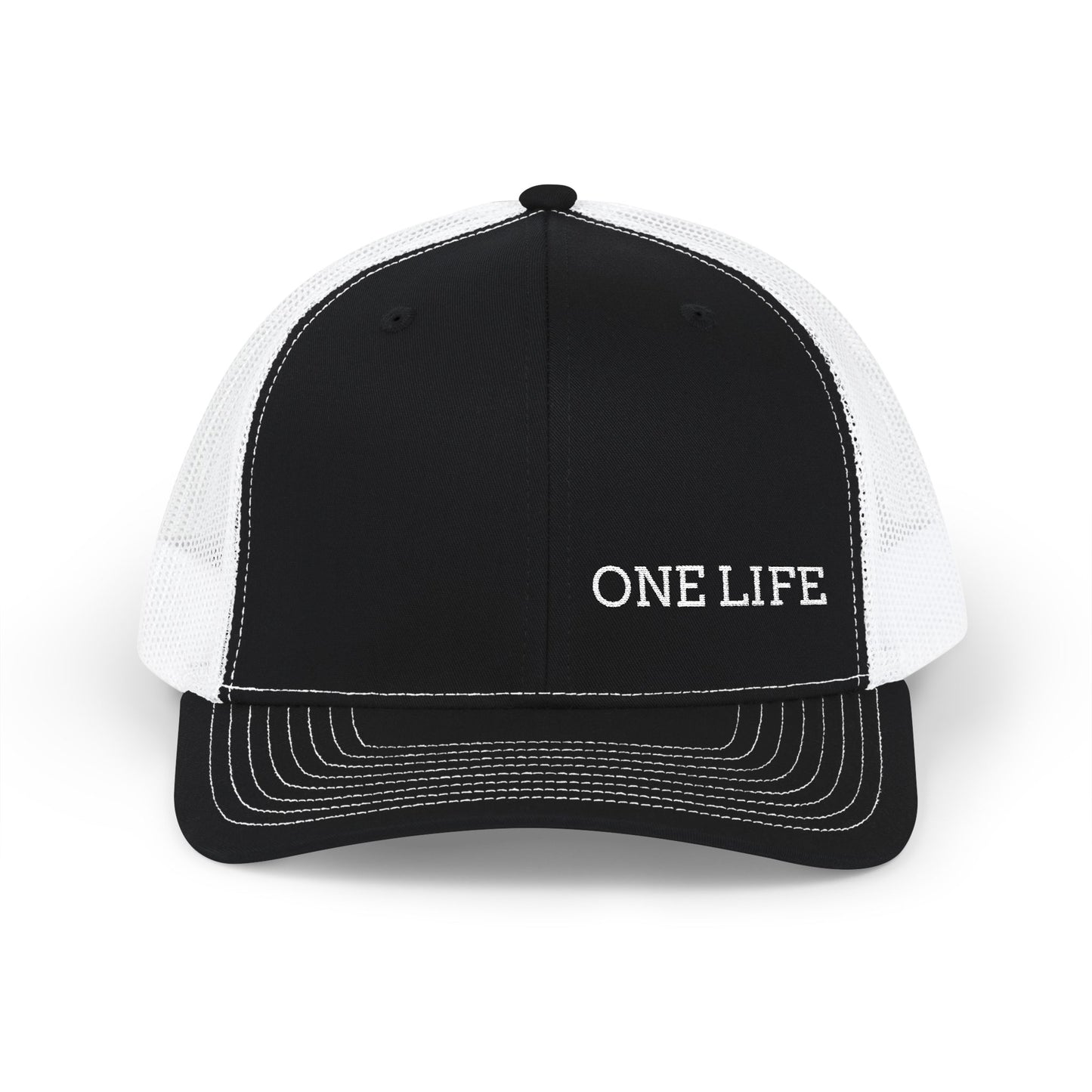 One Life Trucker Cap — Embroidered Snapback Mesh Hat