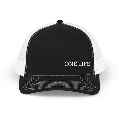 One Life Trucker Cap — Embroidered Snapback Mesh Hat