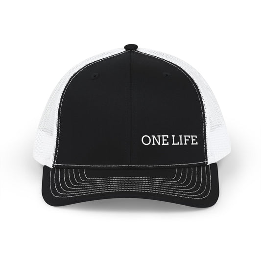 One Life Trucker Cap — Embroidered Snapback Mesh Hat