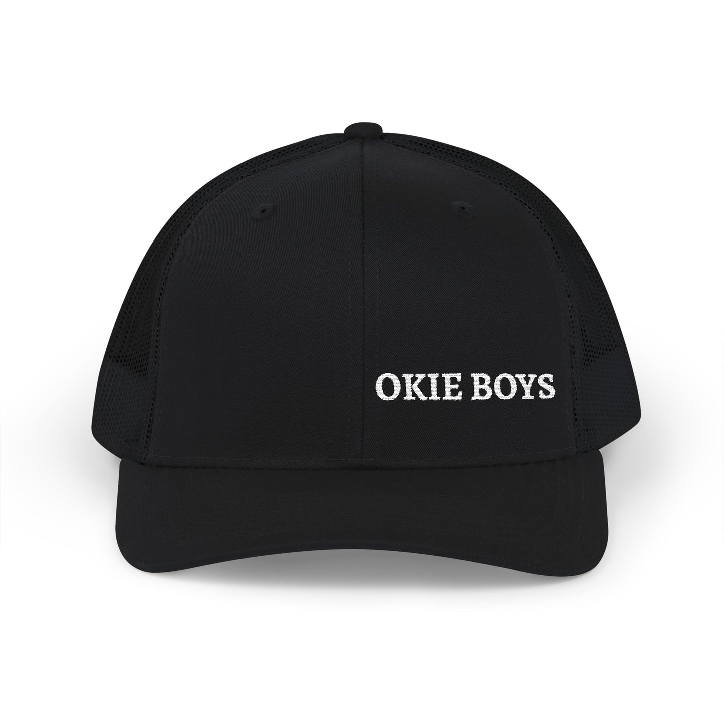 Embroidered "OKIE BOYS" Trucker Hat – Snapback Mesh Baseball Cap