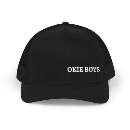 Embroidered "OKIE BOYS" Trucker Hat – Snapback Mesh Baseball Cap