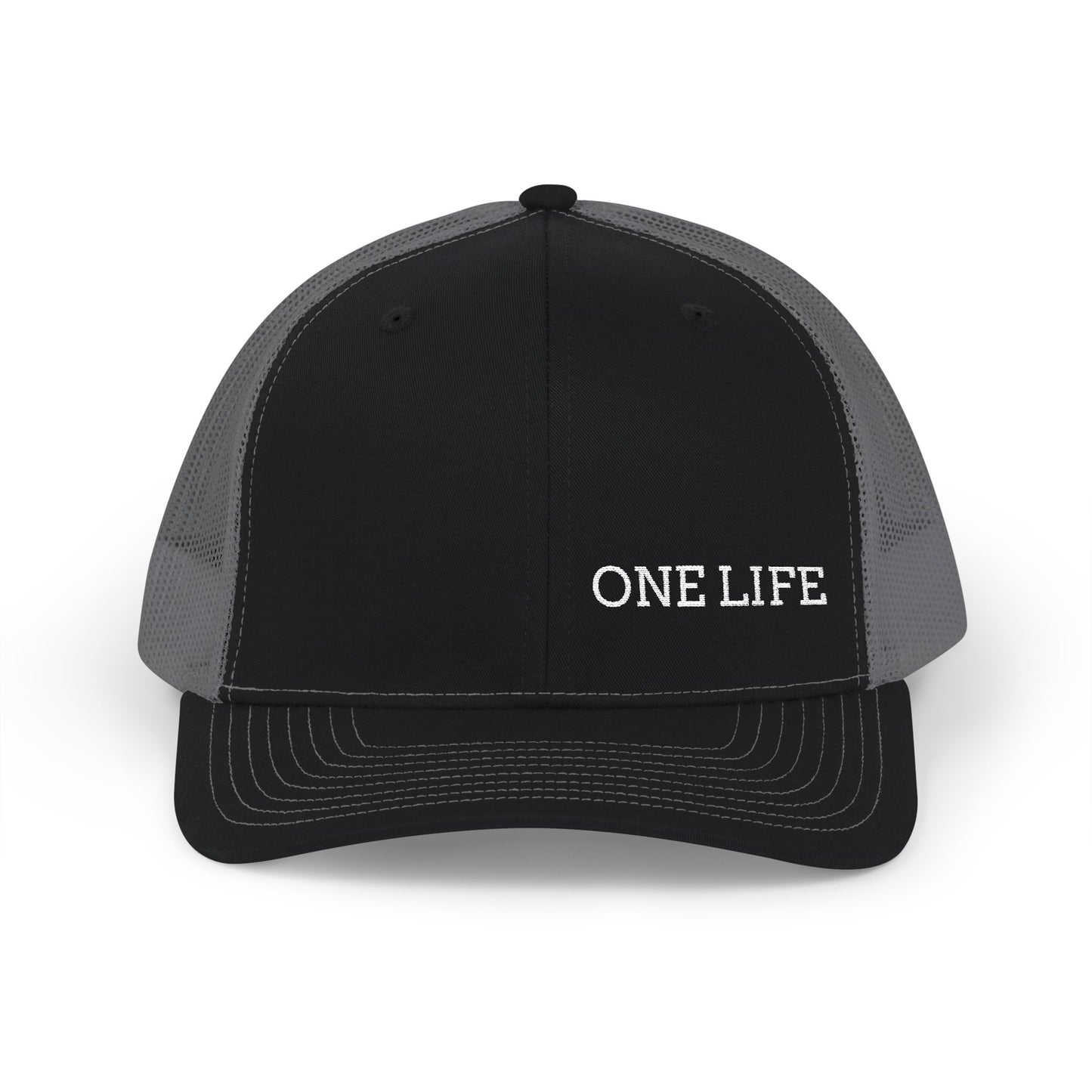 One Life Trucker Cap — Embroidered Snapback Mesh Hat