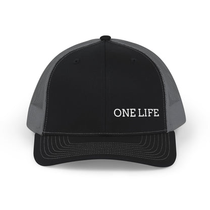 One Life Trucker Cap — Embroidered Snapback Mesh Hat