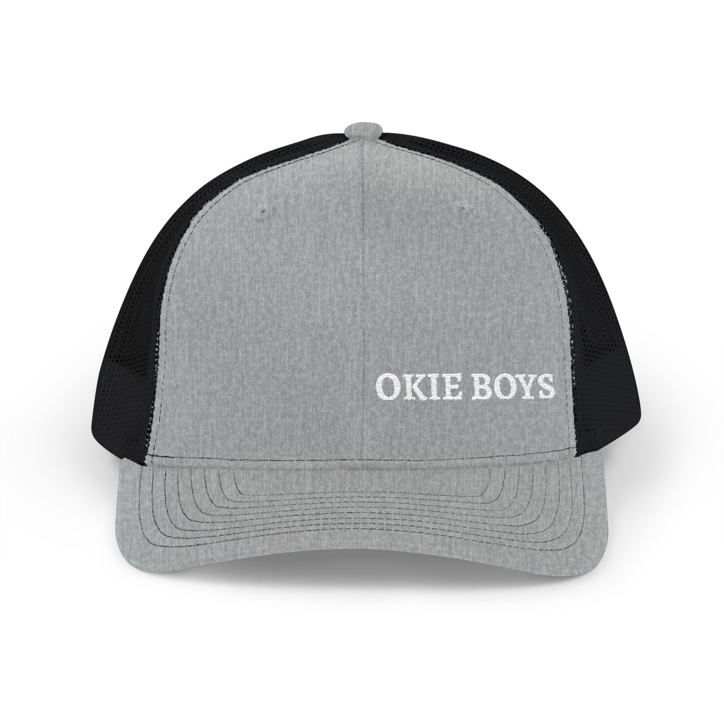 Embroidered "OKIE BOYS" Trucker Hat – Snapback Mesh Baseball Cap