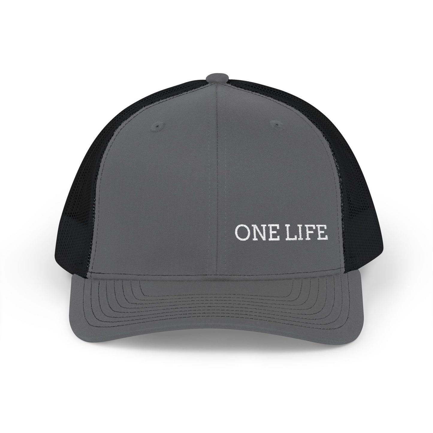 One Life Trucker Cap — Embroidered Snapback Mesh Hat