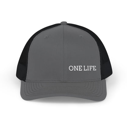 One Life Trucker Cap — Embroidered Snapback Mesh Hat