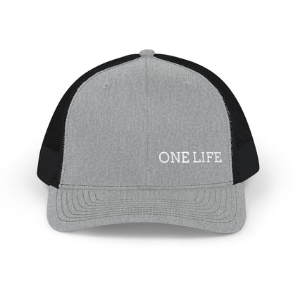 One Life Trucker Cap — Embroidered Snapback Mesh Hat