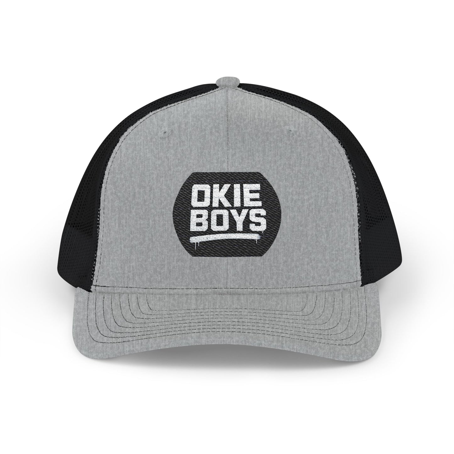 Embroidered 'Okie Boys' Snapback Trucker Hat — Retro Country Mesh Cap