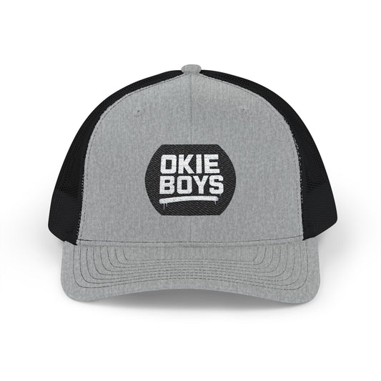Embroidered 'Okie Boys' Snapback Trucker Hat — Retro Country Mesh Cap