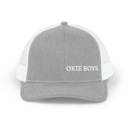 Embroidered "OKIE BOYS" Trucker Hat – Snapback Mesh Baseball Cap