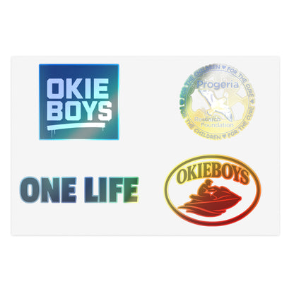 Okie Boys ‘One Life’ Sticker Sheet – Progeria Research Awareness Decal Set