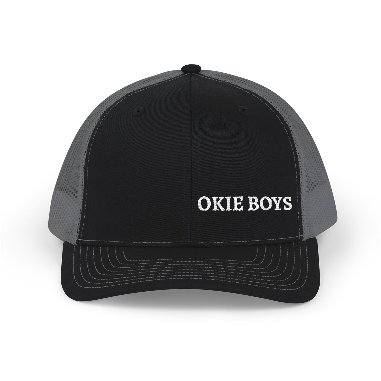 Embroidered "OKIE BOYS" Trucker Hat – Snapback Mesh Baseball Cap