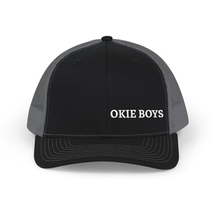 Embroidered "OKIE BOYS" Trucker Hat – Snapback Mesh Baseball Cap