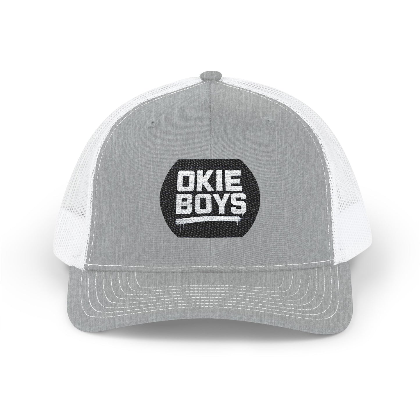 Embroidered 'Okie Boys' Snapback Trucker Hat — Retro Country Mesh Cap